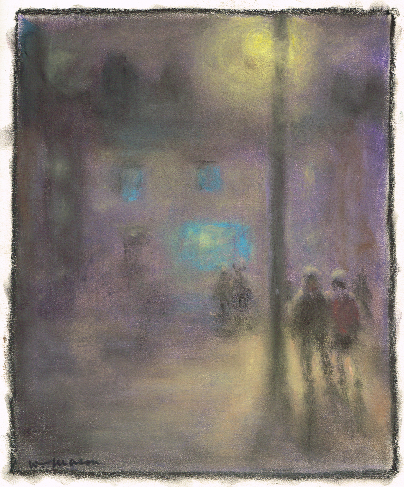 TWO NIGHT-TIME STREET SCENES and PARK SCENE (SET OF THREE) by William Mason (1906-2002) (1906-2002) at Whyte's Auctions