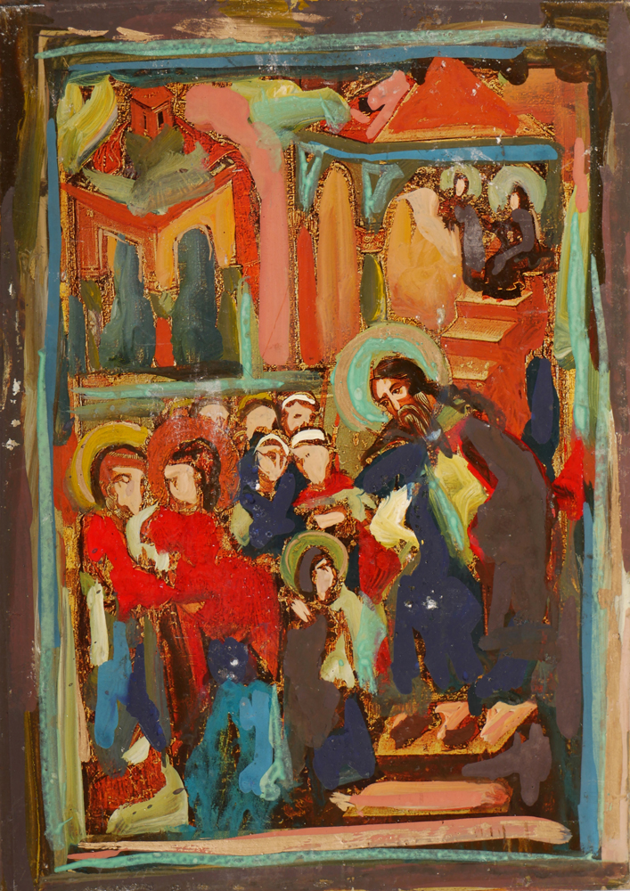 ICON - JESUS HEALS THE SICK by Markey Robinson (1918-1999) (1918-1999) at Whyte's Auctions