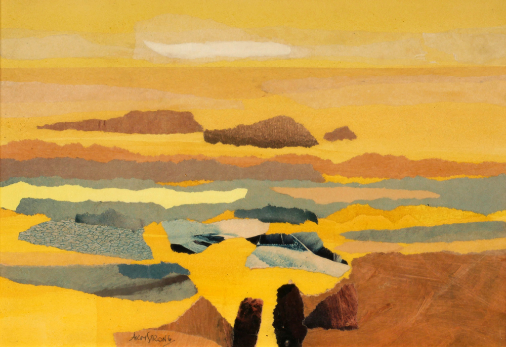 BLUE AND YELLOW LANDSCAPE by Arthur Armstrong RHA (1924-1996) at Whyte's Auctions