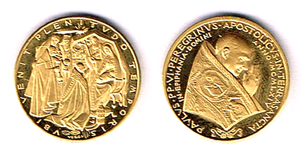 1963-78 Pope Paul VI commemorative gold medal. at Whyte's Auctions