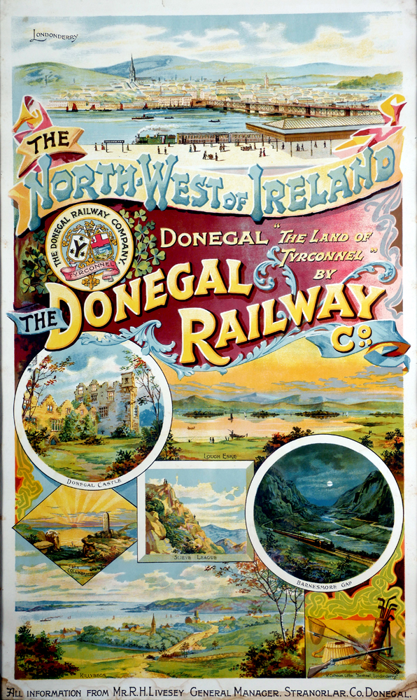Circa 1903. The Donegal Railway Company. 'Land of Tirconnell' poster. at Whyte's Auctions