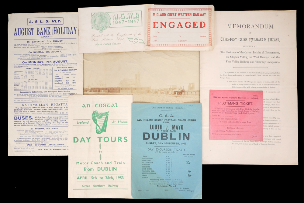Collection of railway ephemera. at Whyte's Auctions