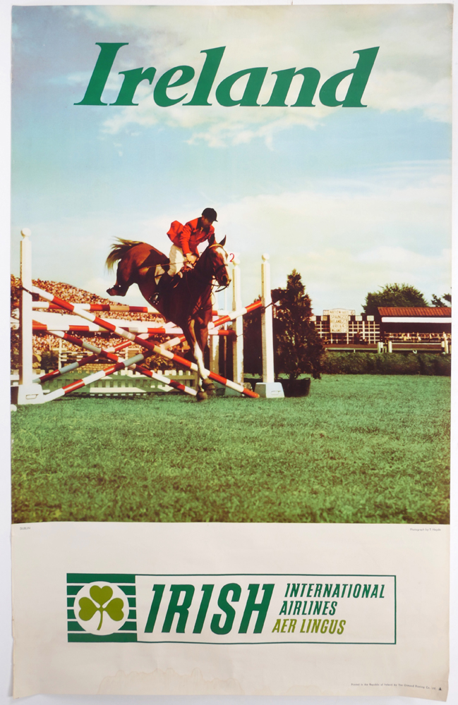 1960s Irish International Airlines - Aer Lingus, Dublin Horse Show poster. at Whyte's Auctions