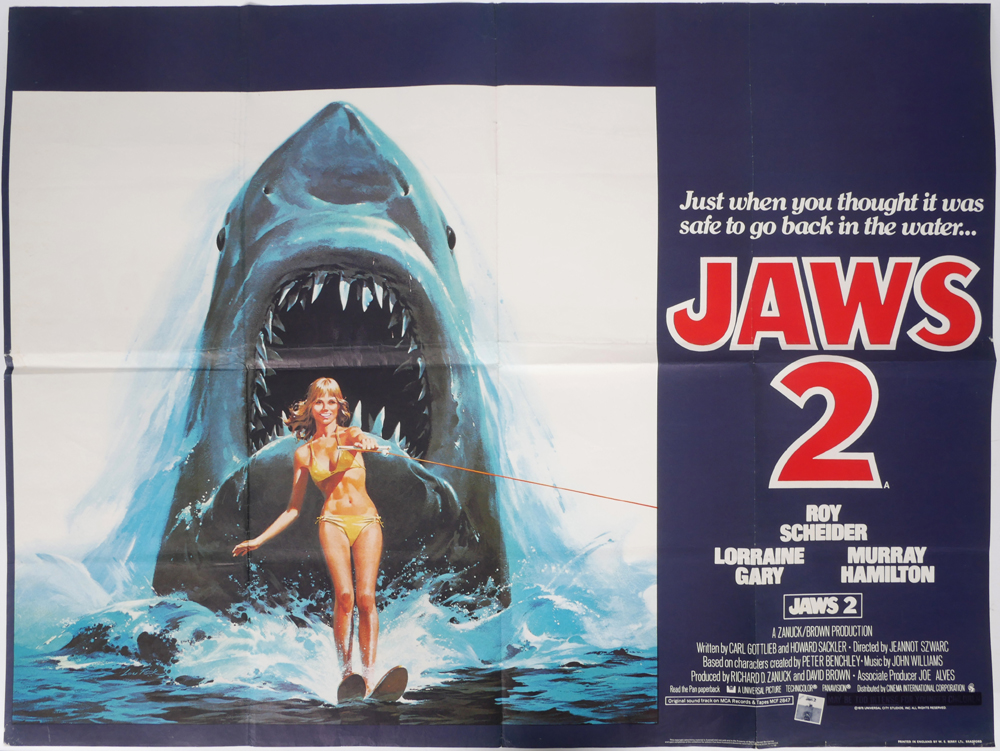 Jaws 2. British Quad poster. at Whyte's Auctions