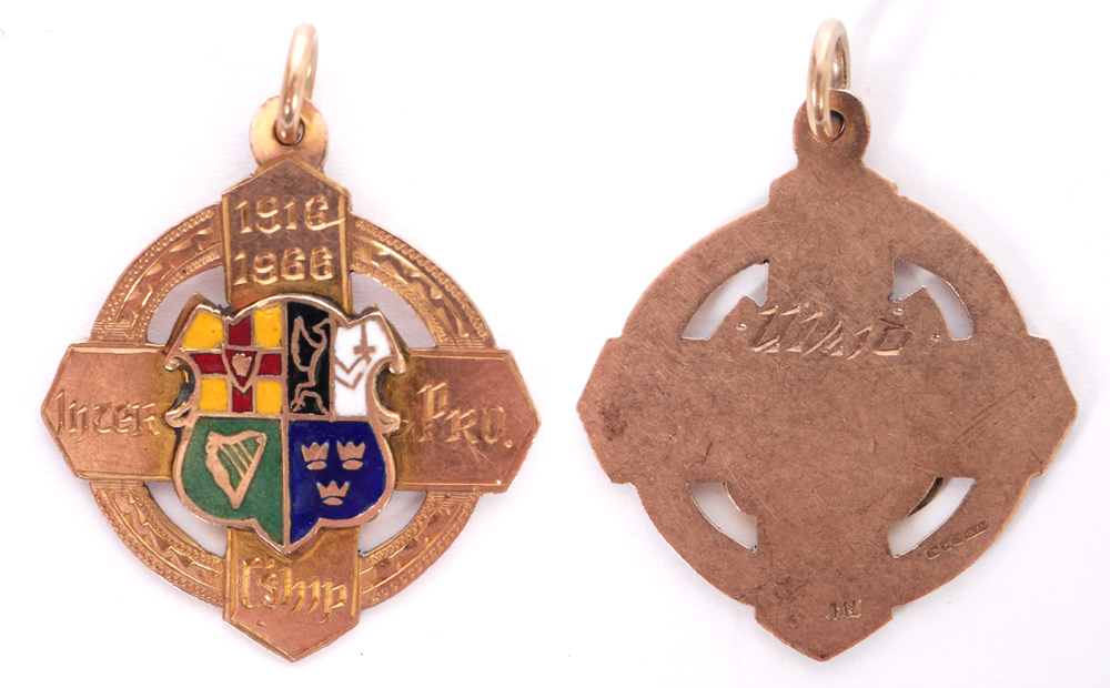 1966 GAA Football Interprovincial medal to a Co. Down player. at Whyte's Auctions