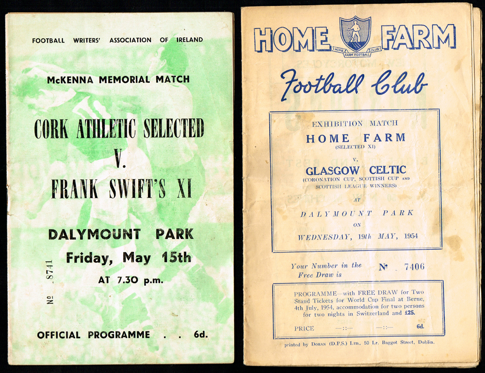 1941-1954 Home Farm v Glasgow Celtic and collection of Irish Soccer programmes. at Whyte's Auctions