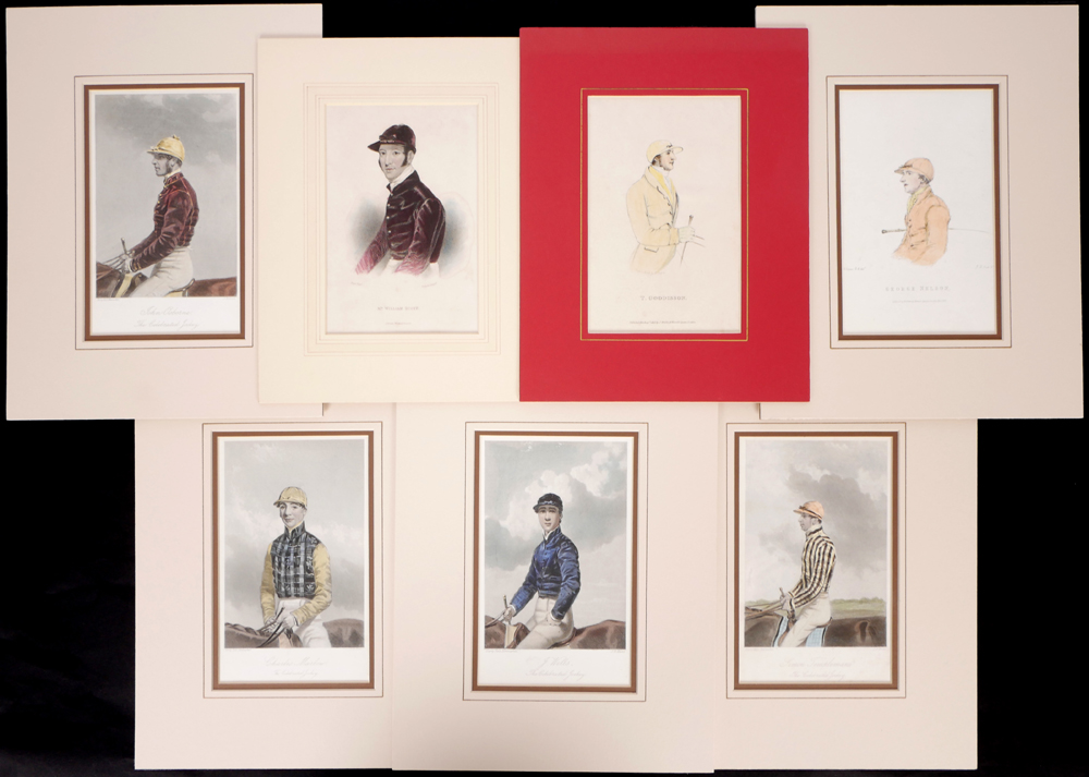 Horseracing, famous jockeys of the 19th century, prints. at Whyte's Auctions