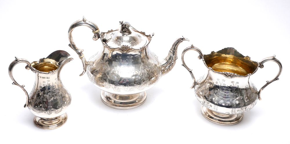 An early Victorian silver tea service. at Whyte's Auctions