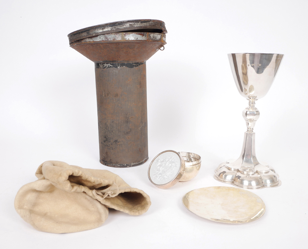 Victorian silver chalice and paten. at Whyte's Auctions