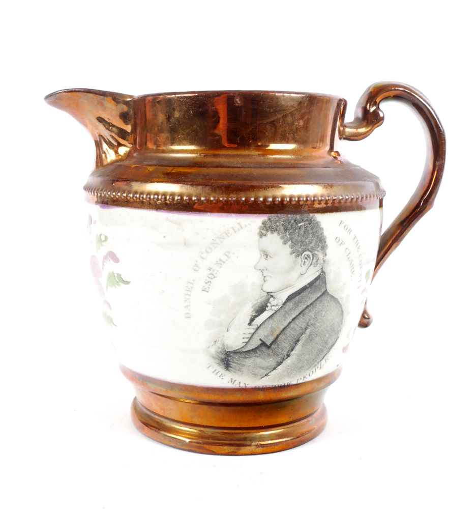 1828 Daniel O'Connell. Clare bye-election, commemorative jug. at Whyte's Auctions