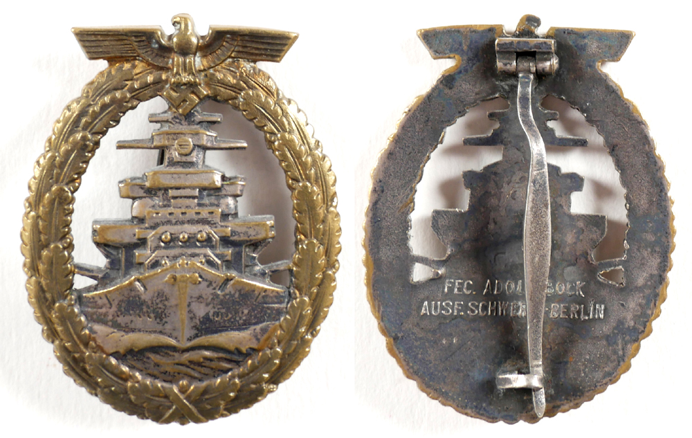 1939-1945 German Kriegsmarine high seas fleet badge. at Whyte's Auctions