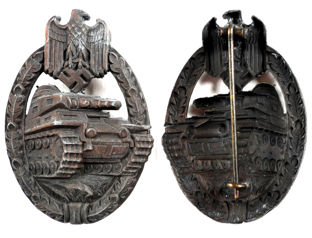 1939-1945 German Wehrmacht / Waffen SS tank battle badge. at Whyte's Auctions