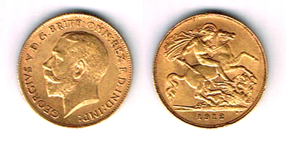 George V gold half sovereign, 1912. at Whyte's Auctions