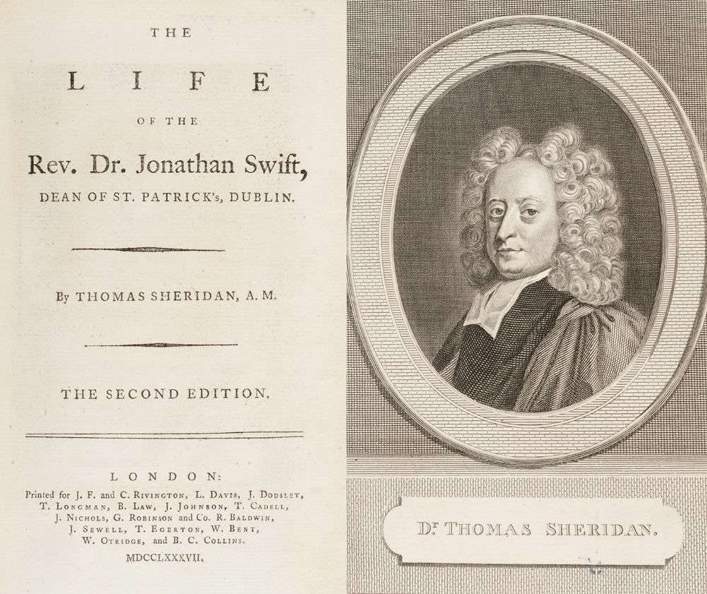 Sheridan, Thomas. The Life of the Rev. Dr. Jonathan Swift, Dean of St.Patrick's, Dublin. at Whyte's Auctions