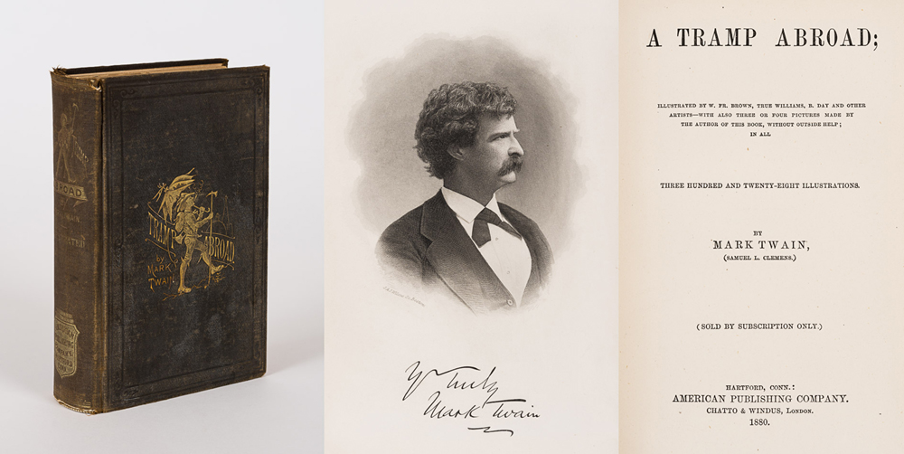 Twain, Mark. A Tramp Abroad. First edition, first impression. at Whyte's Auctions