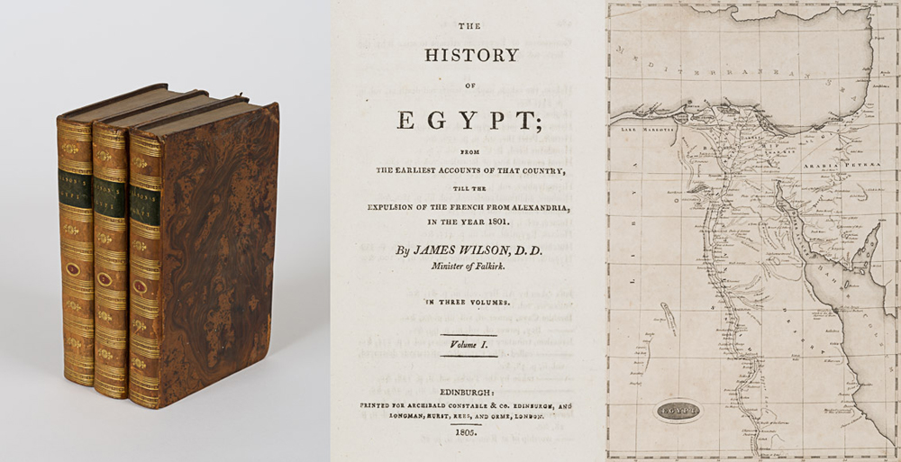 Wilson, James. The History of Egypt - From the earliest accounts of that country, at Whyte's Auctions