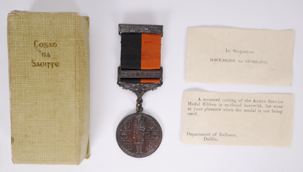 A War of Independence medal, with 'Comhrach' bar. at Whyte's Auctions