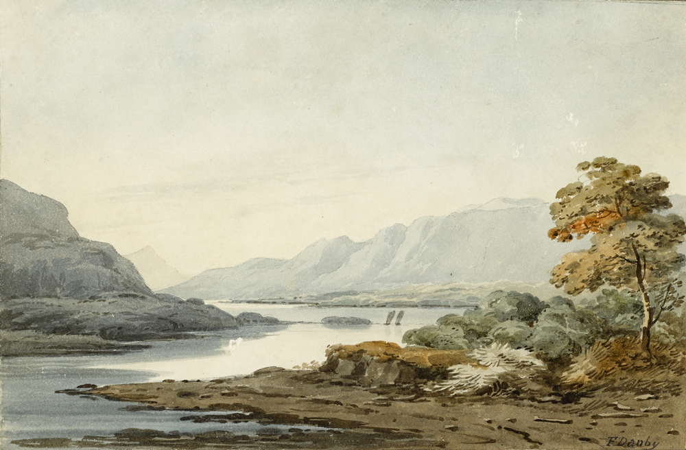 LOCH KATRINE FROM ELLEN'S ISLE, STIRLING, SCOTLAND by Francis Danby sold for �1,800 at Whyte's Auctions