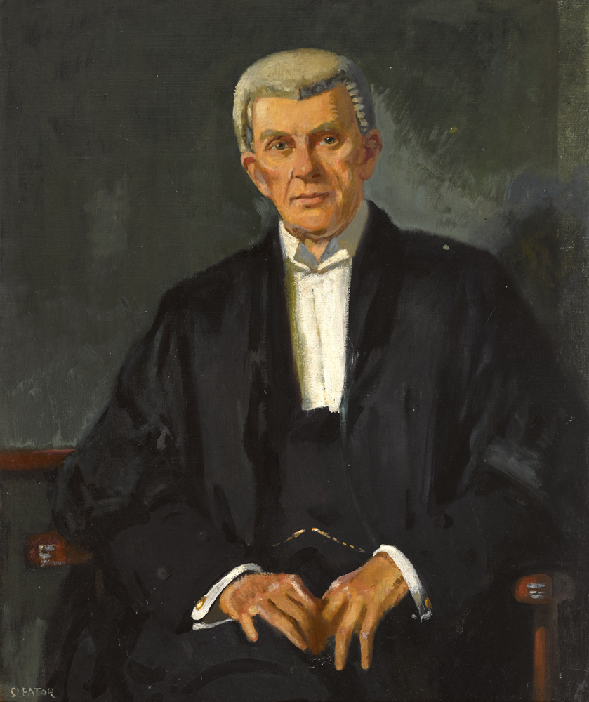 PORTRAIT OF JUDGE JAMES SEALY AT ST. MARGARET'S, DONNYBROOK, DUBLIN, c.1930 by James Sinton Sleator PRHA (1885-1950) at Whyte's Auctions