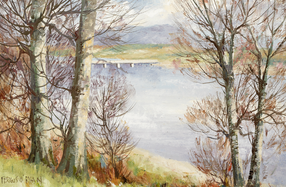 THE LAKE AT BLESSINGTON, COUNTY WICKLOW by Fergus O'Ryan RHA (1911-1989) at Whyte's Auctions