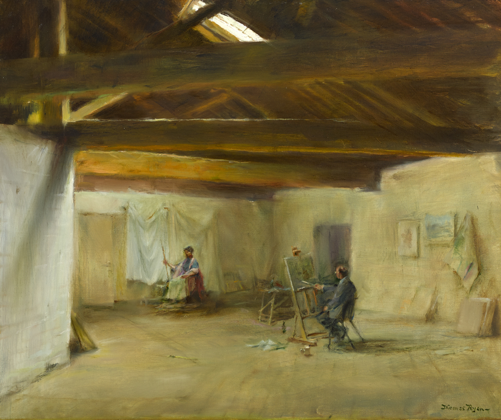 ARTIST'S STUDIO by Thomas Ryan PPRHA (1929-2021) at Whyte's Auctions