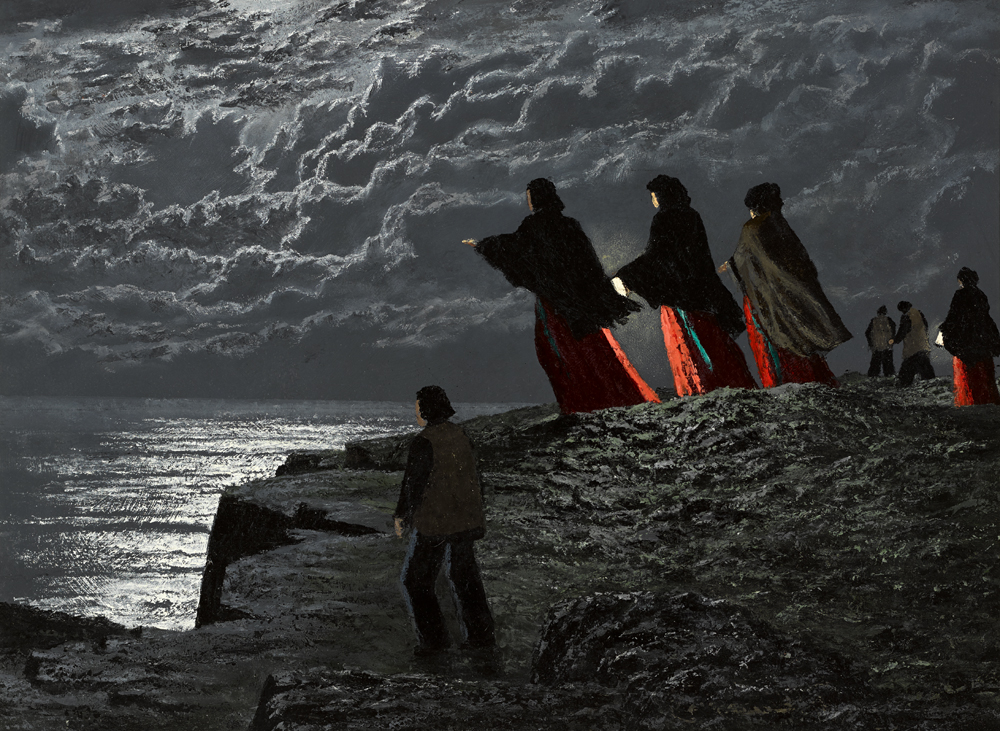 SIGHTING THE CURRACHS [THERE] by Ciaran Clear sold for �2,100 at Whyte's Auctions