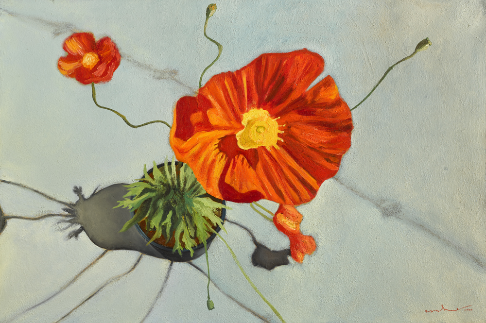POPPIES, 2000 by Mark (Rasher) Kavanagh sold for 2,700 at Whyte's Auctions