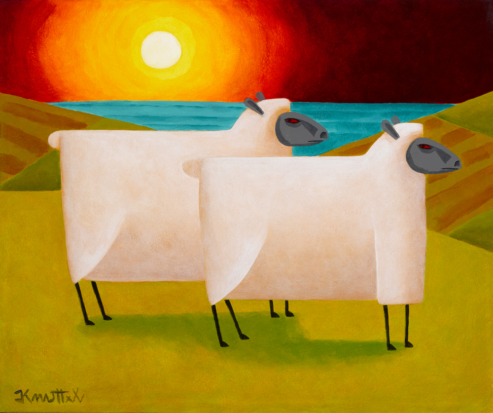 TWO SHEEP by Graham Knuttel sold for 2,100 at Whyte's Auctions