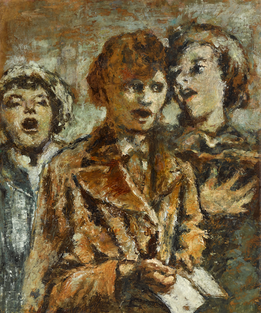 THREE SINGERS by William Conor sold for 19,000 at Whyte's Auctions