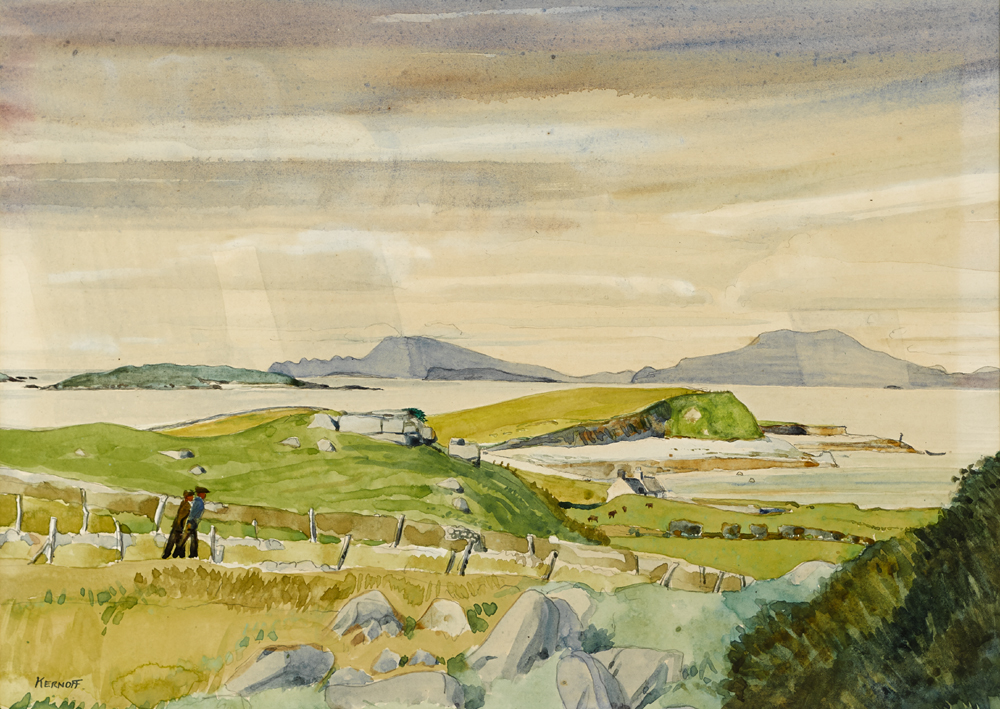 ACHILL FROM RENVYLE, CONNEMARA by Harry Kernoff RHA (1900-1974) at Whyte's Auctions