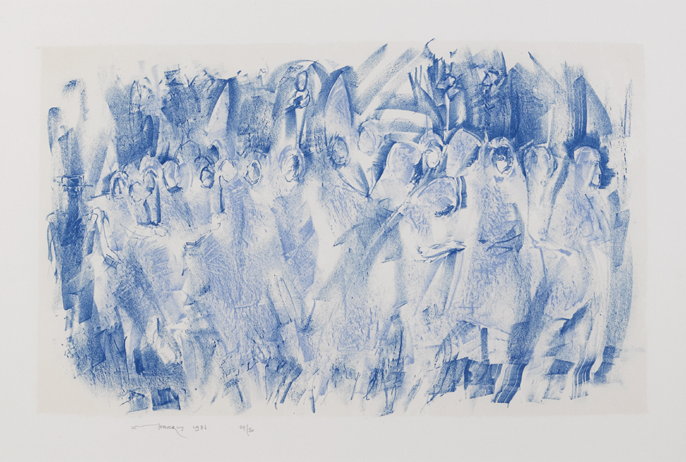 PROCESSION WITH LILIES, 1986 by Louis le Brocquy HRHA (1916-2012) at Whyte's Auctions