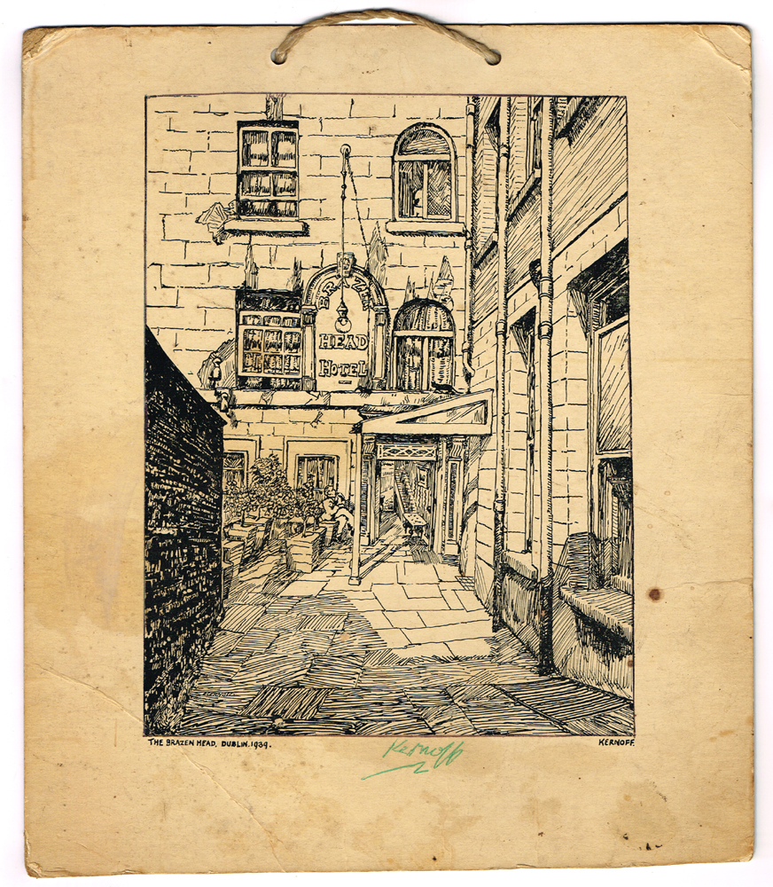 THE BRAZEN HEAD, DUBLIN, 1939 and ST MICHAEL'S HILL, WINETAVERN STREET, DUBLIN, 1934 (A PAIR) by Harry Kernoff RHA (1900-1974) at Whyte's Auctions