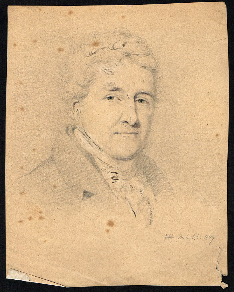 PORTRAIT SKETCH RESEMBLING SIR CHARLES COCKERELL by George Hayter 1792 - 1871 at Whyte's Auctions