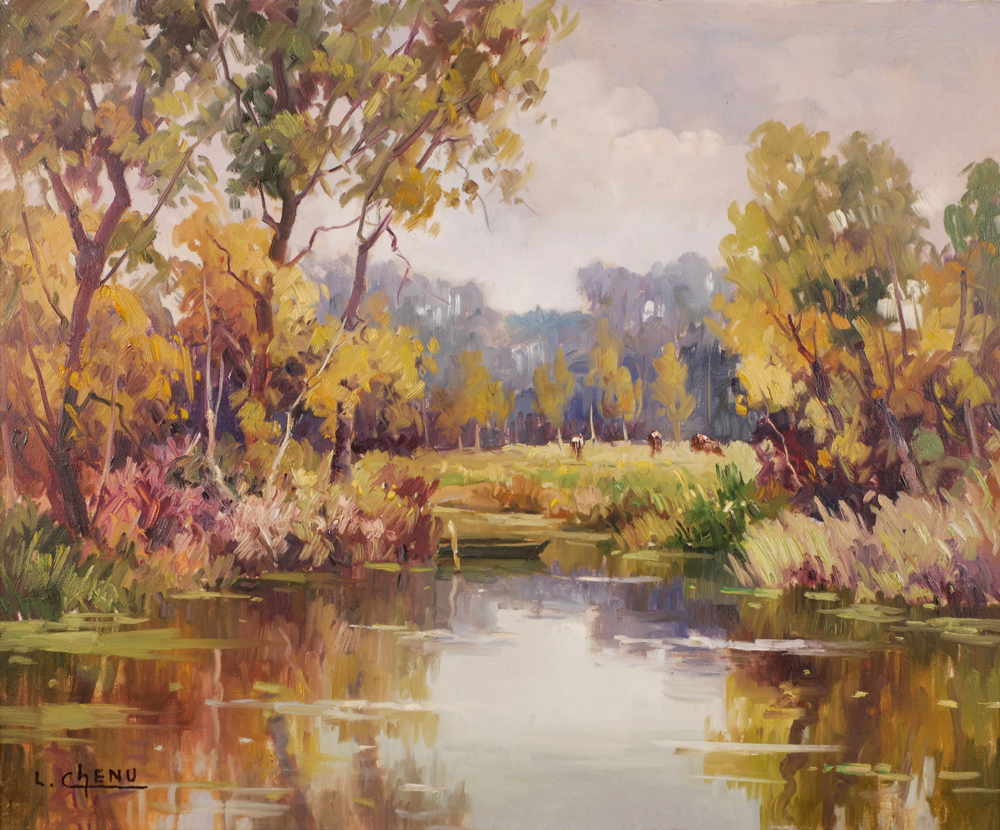 MARAIS POITEVIN, FRANCE by Lucien Chenu (1913-2004) at Whyte's Auctions