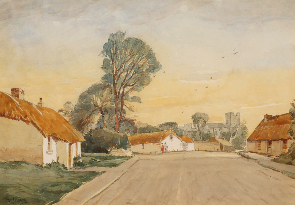 NEAR RUSH [VIEW OF ST MAURS CHURCH] by Theodore James Gracey RUA (1895-1959) at Whyte's Auctions