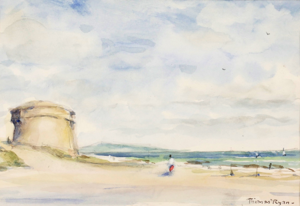 MARTELLO TOWER, DONABATE, DUBLIN by Thomas Ryan PPRHA (1929-2021) at Whyte's Auctions