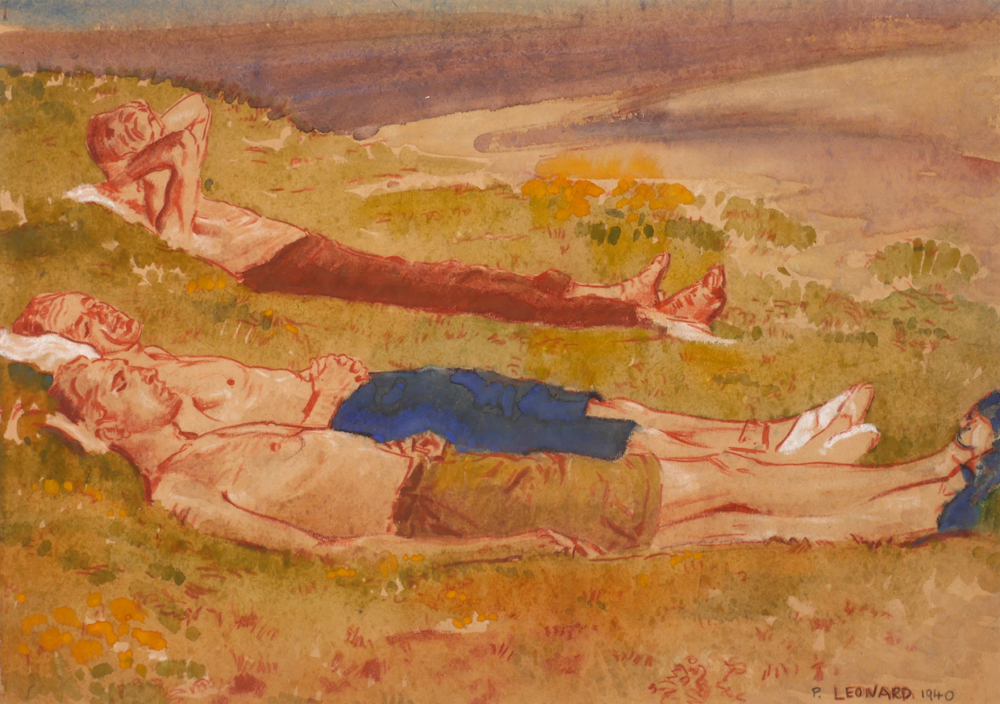 SUNBATHING, 1940 by Patrick Leonard HRHA (1918-2005) at Whyte's Auctions