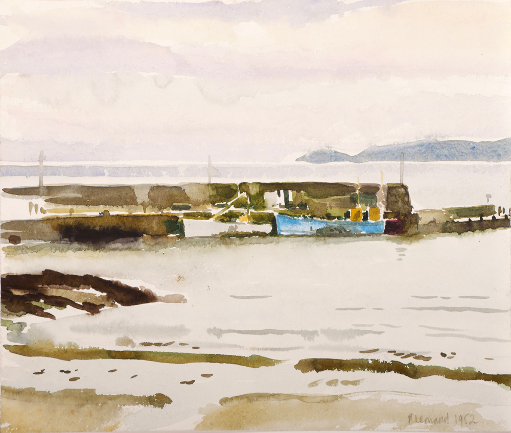 LOUGHSHINNY HARBOUR, COUNTY DUBLIN, 1952 by Patrick Leonard HRHA (1918-2005) at Whyte's Auctions