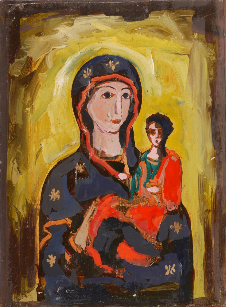 ICON - MADONNA AND CHILD by Markey Robinson (1918-1999) at Whyte's Auctions