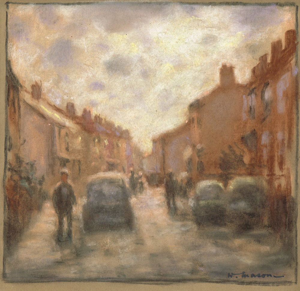 STREET SCENE by William Mason sold for �110 at Whyte's Auctions