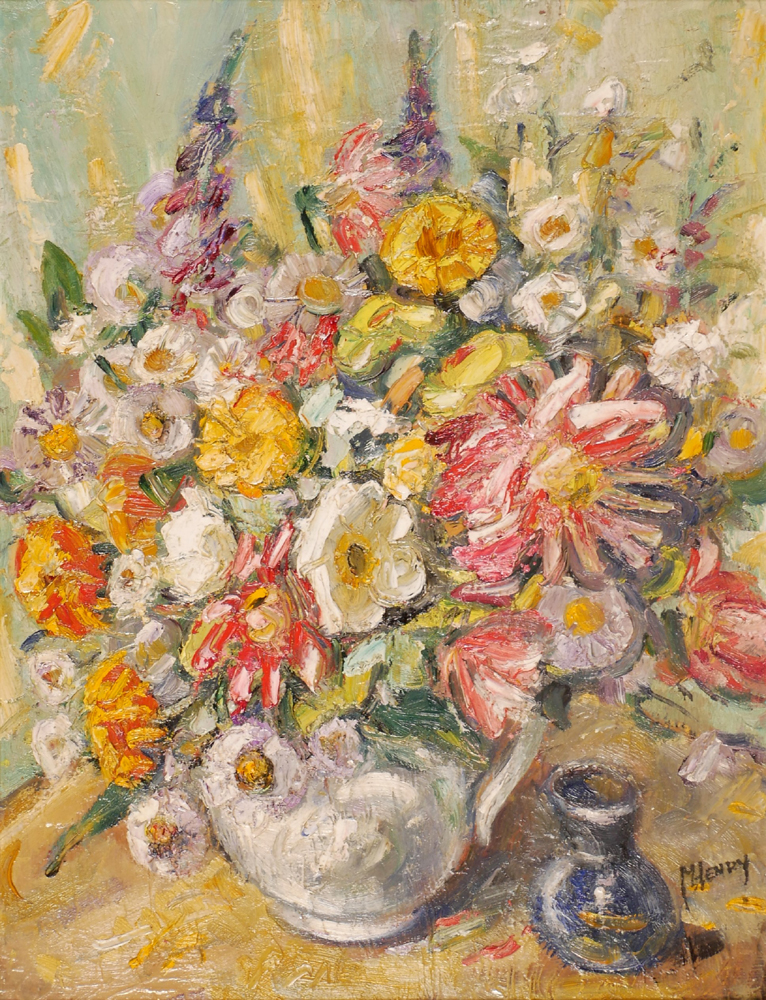 STILL LIFE WITH FLOWERS by Marjorie Henry sold for �480 at Whyte's Auctions