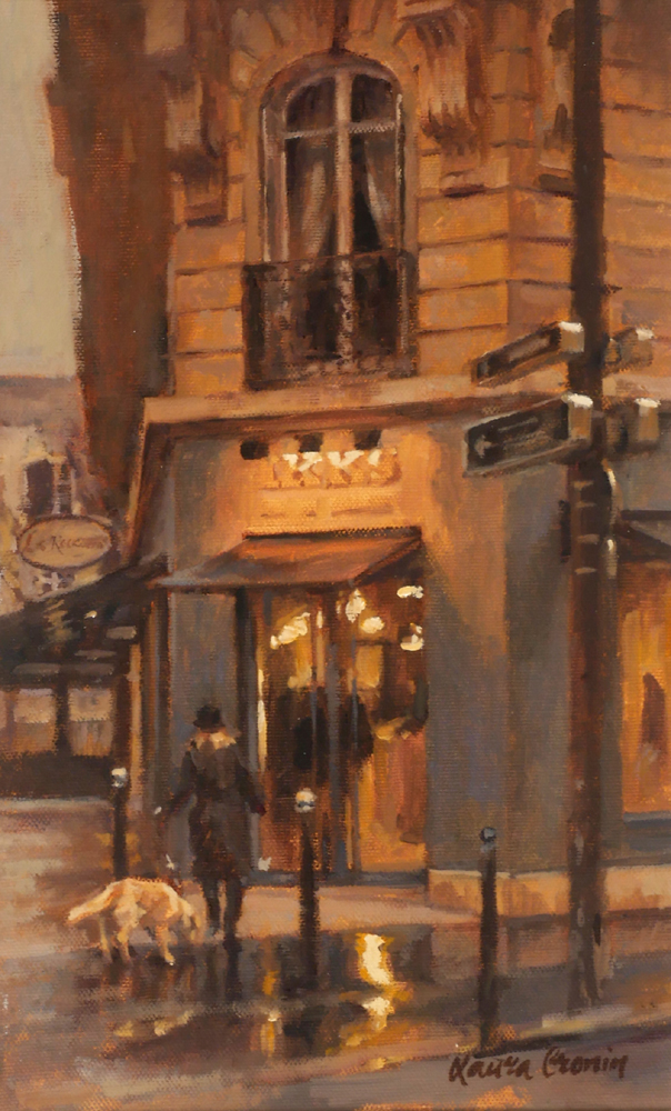 PARISIAN STREET SCENE by Laura Cronin sold for �680 at Whyte's Auctions