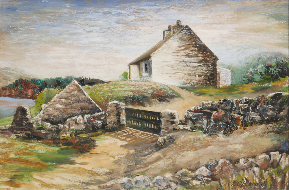 P�DRAIG PEARSE'S COTTAGE, ROS MUC, COUNTY GALWAY by Patrick Heney ANCA at Whyte's Auctions