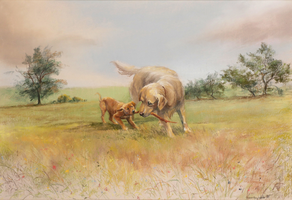 AMBER AND PIPER, 1995 by Susan Mary Webb (b.1962) at Whyte's Auctions