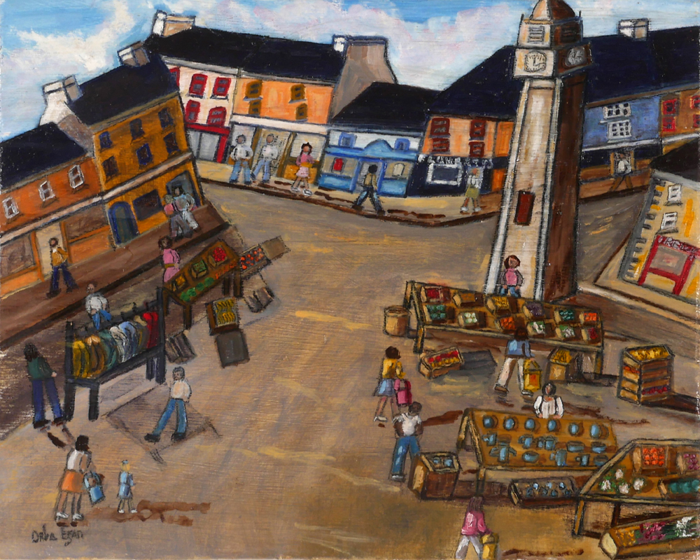 MARKET DAY, WESTPORT, COUNTY MAYO by Orla Egan  at Whyte's Auctions