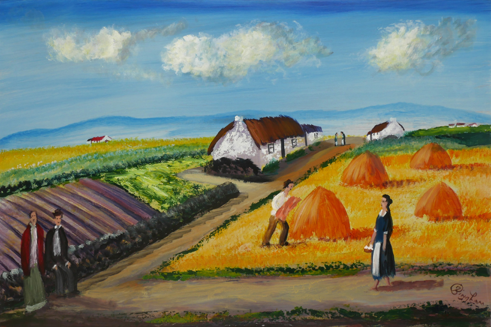 WORKING IN THE FIELD by James Bingham (1925�2009) at Whyte's Auctions