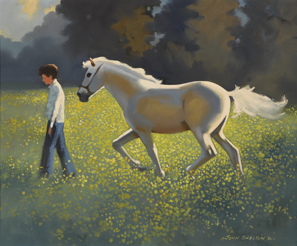 WHITE PONY, SUMMER, COUNTY MEATH, 1981 by John Skelton (1923-2009) at Whyte's Auctions