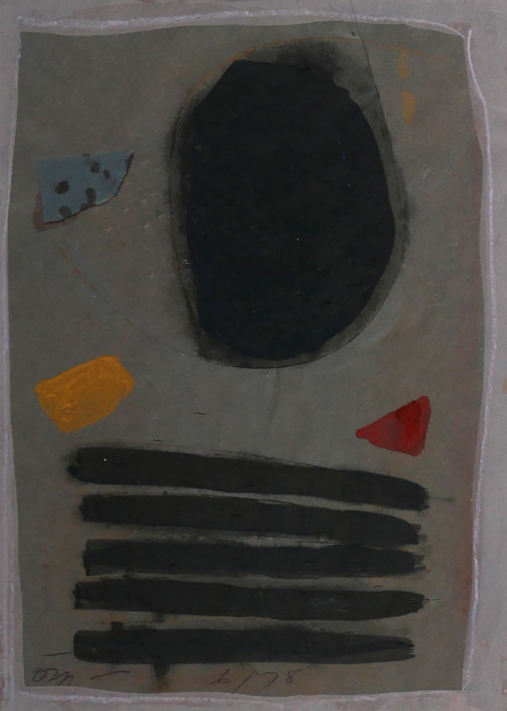 UNTITLED [ABSTRACT COMPOSITION WITH BLACK, RED, YELLOW AND BLUE], 1978 by Tony O'Malley HRHA (1913-2003) at Whyte's Auctions