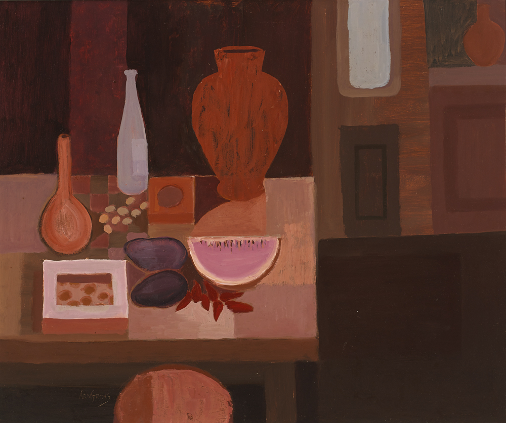 STILL LIFE WITH POTS by Arthur Armstrong sold for 1,600 at Whyte's Auctions