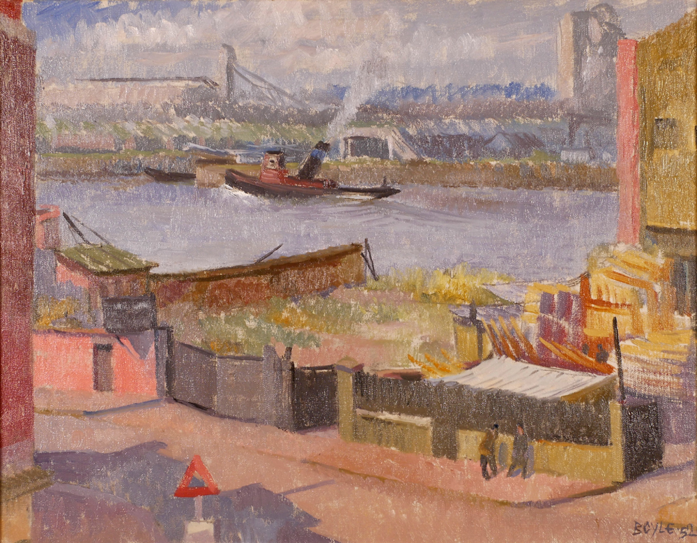 CHELSEA BASIN, JUNE MORNING, 1952 by Alicia Boyle RBA (1908-1997) RBA (1908-1997) at Whyte's Auctions